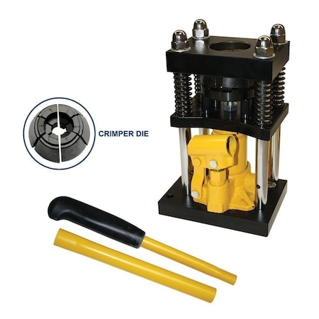 Interstate Pneumatics Manual Benchtop Crimper for 1/2 Inch to 3/4 Inch Rubber & PVC Hose H10-8